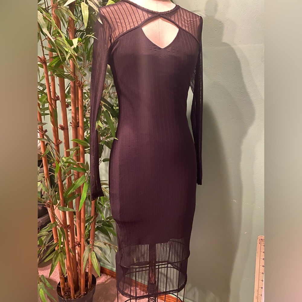 Project Runway Sheer Black Mesh Top